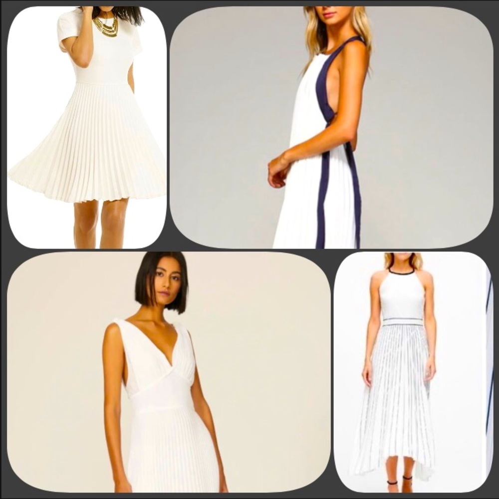 🫶🏻~Pleated Pure White dress-